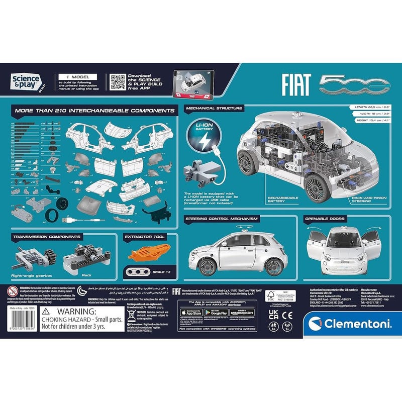 Clementoni - Science & Play Build Mechanics FIAT 500 Electric - 75085 - Image 4