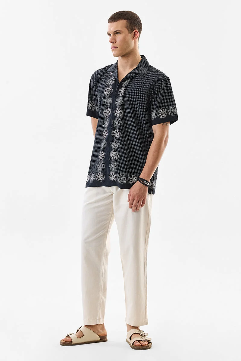 SNITCH Box Fit Geometric Shirt