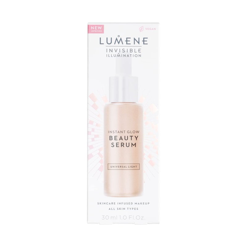 Lumene Invisible Illumination Instant Beauty Glow Serum - Sheer-Coverage Face Makeup + Brightening Serum - Infused with Nordic Algae and Vitamin E for Instant Radiance - Universal Light (30ml) - Image 2