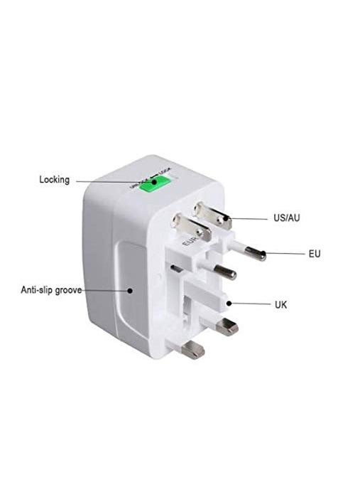 Mopslik Mopslik Cuttlefish Universal Travel Worldwide Adapter White Pack of 2  - Image 2