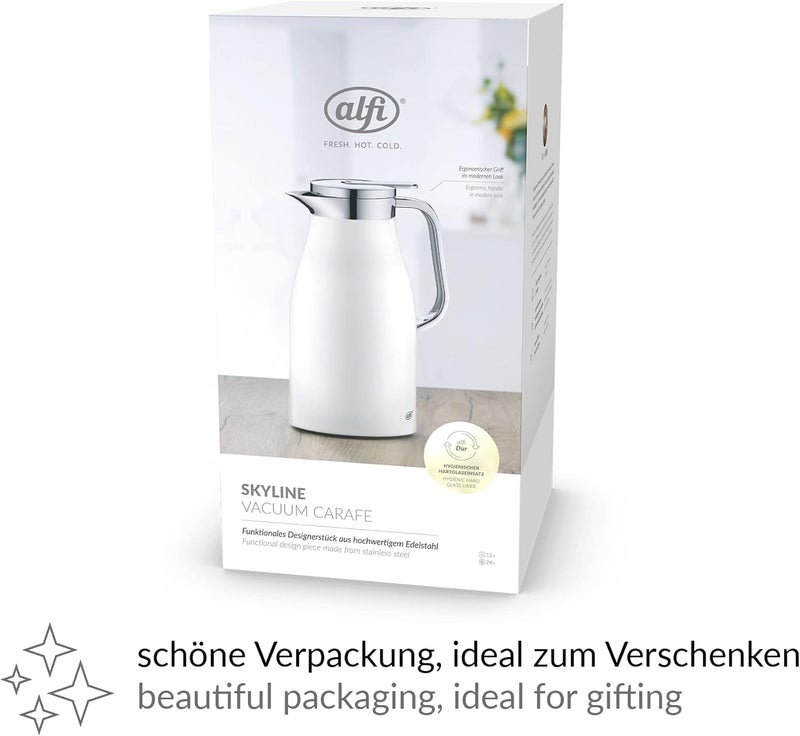 alfi SKYLINE 1.0 L Deep Water Stainless Steel Vacuum Flask with Hygienic Tempered Glass Insert - Image 4