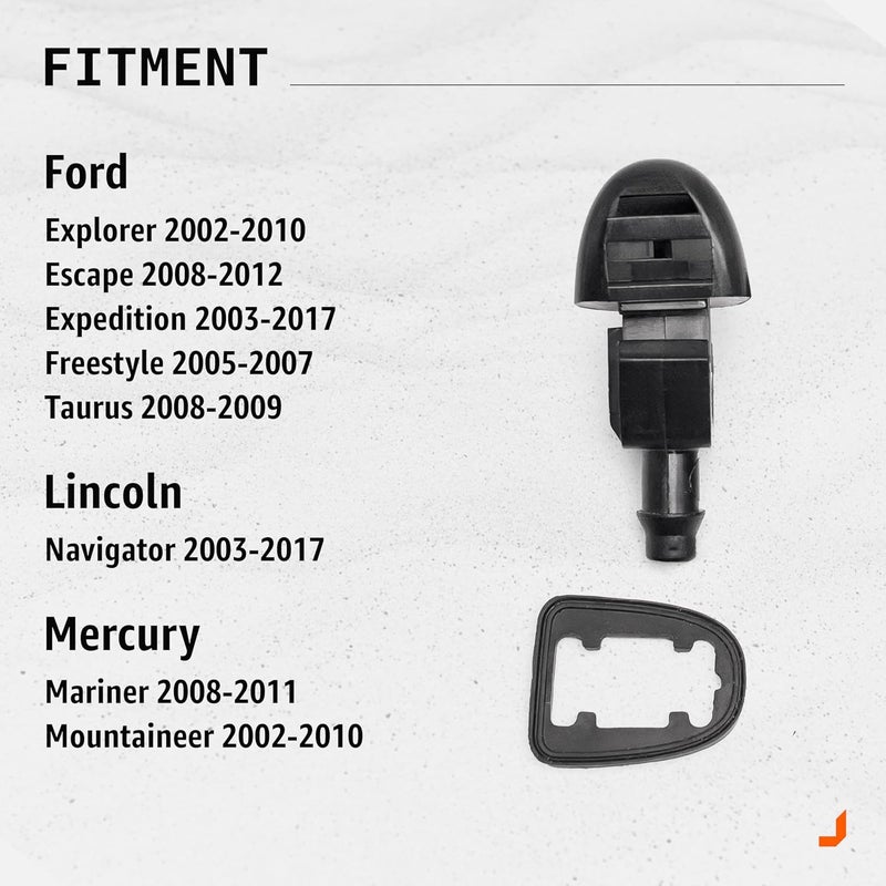 Click&Fit فوهات رش غسالة الزجاج الخلفي Click&Fit 2 قطعة لطرازات فورد - Image 2