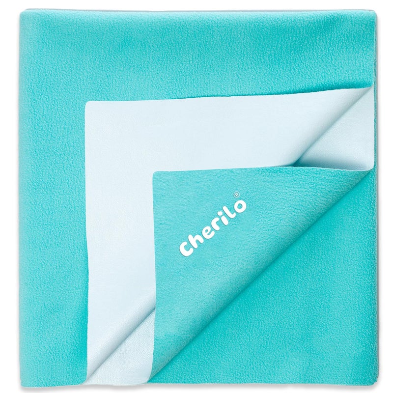 Cherilo Cherilo Quick Dry Waterproof Protector Baby Dry Sheets, Small (50cm X 70cm)| Sea Green, Pack of 1 - Image 1