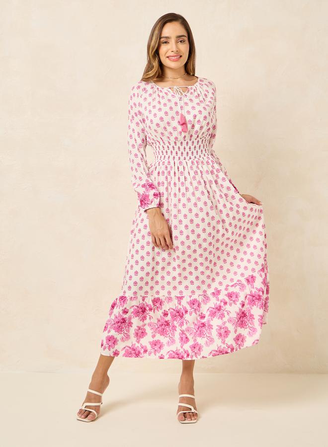 Styli Floral Print Maxi Dress  - Image 2