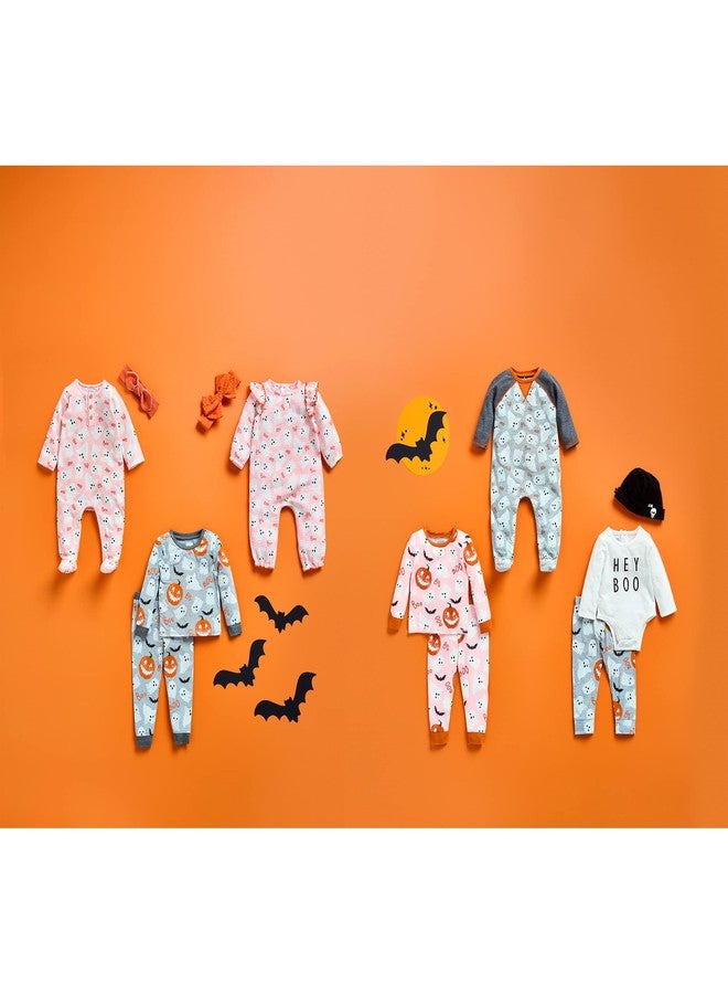 Mud Pie Glow In The Dark Hey Boo Baby Bodysuit Set, White, 0-3M - Image 2