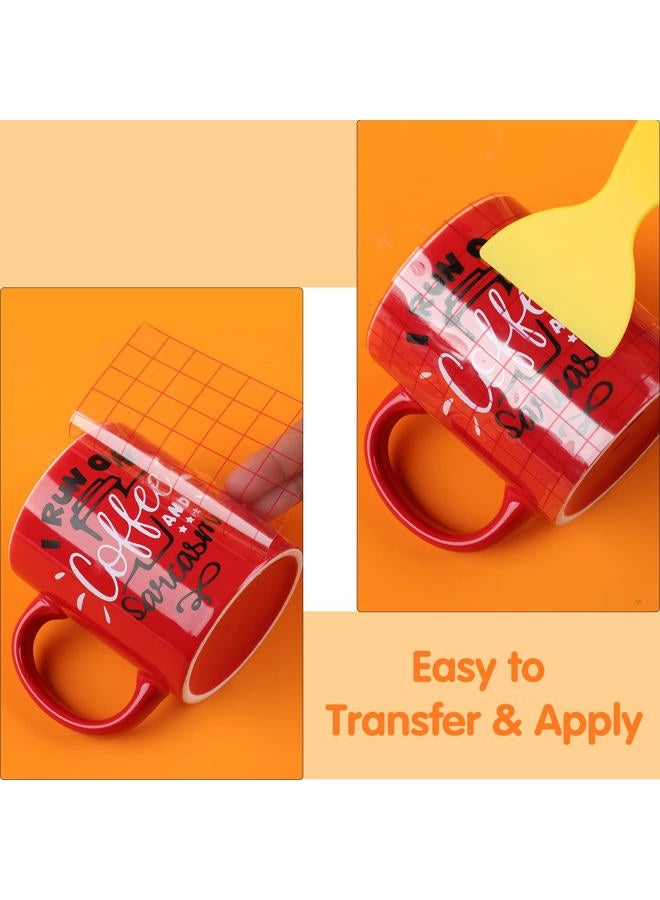 HTVRONT Permanent Vinyl for Cricut - 13Pack Multi-Colors Permanent Adhesive Vinyl Rolls, 12" x 3 ft Craft Adhesive Vinyl for Cricut +1 Transfer Tape for Vinyl, Silhouette, Cameo Cutters - Image 5