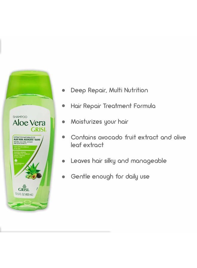 Grisi Aloe Vera Shampoo | Moisturizing Hair Product with Aloe Extract, Paraben-Free for Soft, Shiny Hair - 13.5 Fl Ounces - Image 4