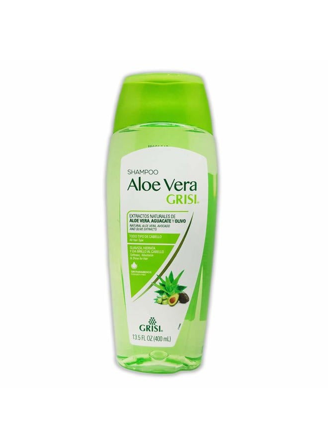 Grisi Aloe Vera Shampoo | Moisturizing Hair Product with Aloe Extract, Paraben-Free for Soft, Shiny Hair - 13.5 Fl Ounces - Image 1