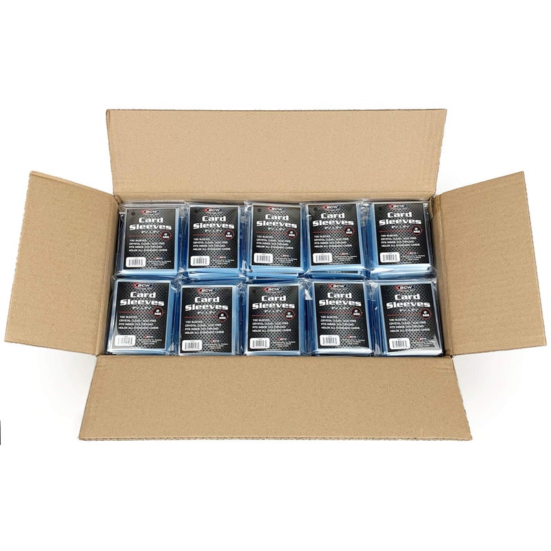 BCW Standard Card Sleeves 258 x 358 100 Packs 10000ct Total Crystal Clear AcidFree Toploader Trading Card Sleeves for Baseball Basketball Football Hockey Pokemon MTG etc - Image 2