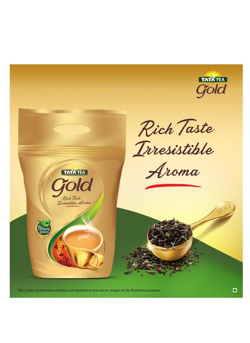 Tata Tea Gold Premium Assam Teas With Gently Rolled Aromatic Long Loose Leaves Rich and Aromatic Chai Black Tea 1 Kg  - Image 2