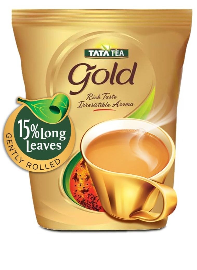 Tata Tea Gold Premium Assam Teas With Gently Rolled Aromatic Long Loose Leaves Rich and Aromatic Chai Black Tea 1 Kg  - Image 1
