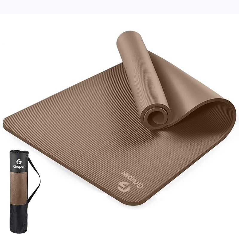 Gruper Yoga Mat Non Slip NBR Extra Thick Yoga Mat, 72"L x 32"/24"W x 0.6"/0.4"TH (185cm x 80cm/61cm x 15mm/10mm), Anti-Tear Exercise Mat with Carrying Strap and Bag, Workout Mats for Yoga, Pilates - Image 1
