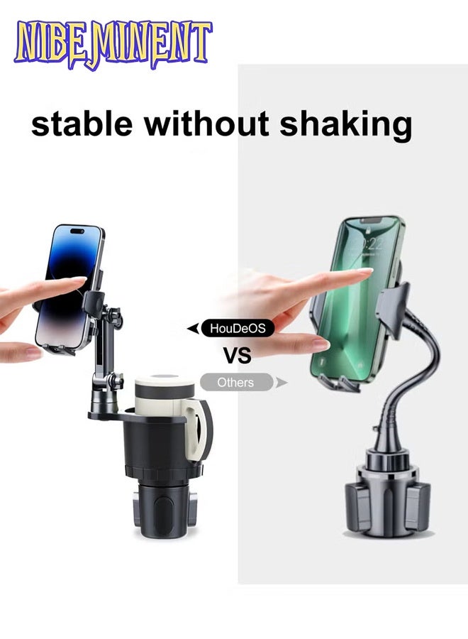 NIBEMINENT Cup Holder Phone Mount for Car, Adjustable Cup Holder Base Diameter Range is 2.5"- 4.1", Suitable for Most Car Height and Angle Adjustment Compatible with Most Smart Phones - Image 5