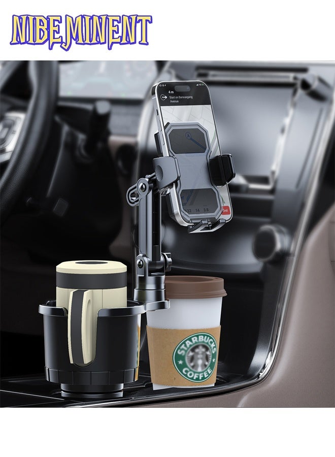 NIBEMINENT Cup Holder Phone Mount for Car, Adjustable Cup Holder Base Diameter Range is 2.5"- 4.1", Suitable for Most Car Height and Angle Adjustment Compatible with Most Smart Phones - Image 3