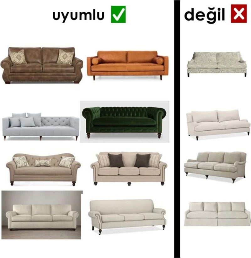 Tuchmall - Honeycomb Fabric Lycra Flexible Washable Elastic 3*seater Chester Sofa Cover One Piece - Image 1