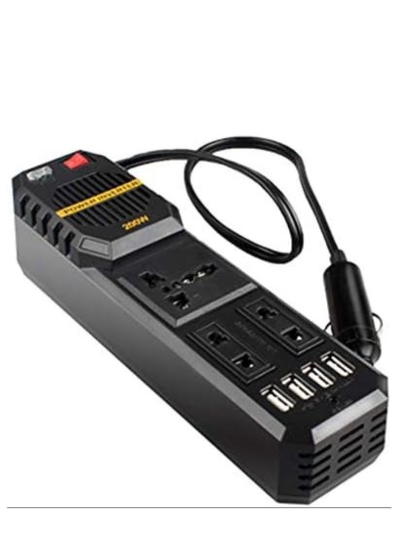 ELTRAZONE 200W Mini Car Vehicle Inverter DC 12V to AC 220V USB Output High-power Power Inverter Small Car Special Edition【Magicalworld】 - Image 1