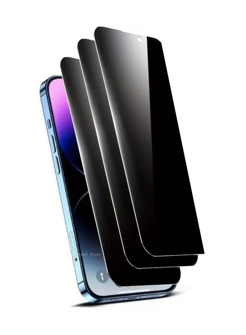 TIGER iPhone Tempered Glass 3 Pack Privacy Screen Protector Set For iPhone 14 Pro 6.1 Inch Anti-Spy Tempered-Glass, Scratch Resistant iPhone Glass Full-Coverage Glass (Privacy, iPhone 14 Pro) - Image 1