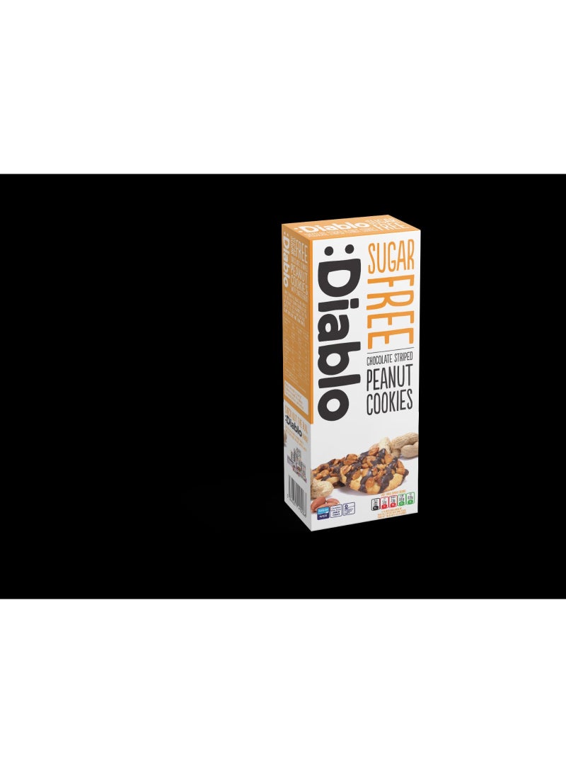 Diablo Sugar Free Chocolate Striped Peanut Cookies 135g x 3 - Image 3