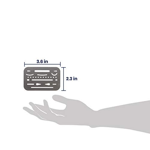 Pacific Arc Professional Erasing Shield Solid Stainless Steel with 26 Openings, 3 Pack - Image 5