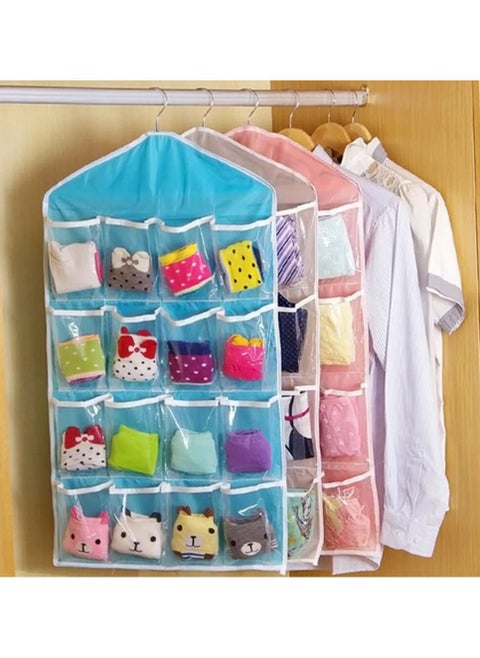 Right traders Multifunction 16 Pockets Socks Shoe Toy Underwear Sorting Storage Bag Door Wall Hanging Closet Organizer Random Colour