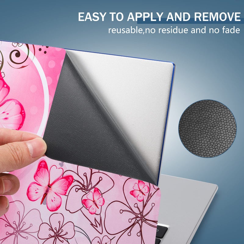 ICOLOR Pink Butterfly11.6 13 13.3 14 15 15.6 inches Netbook Laptop Skin Sticker Reusable Protector Cover Decal FY-NEK-009 - Image 5