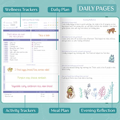 Legend Planner Legend Self-Care Journal – Guided Daily Reflection Journal to Support Mental & Physical Health – Daily Mood, Meditation & Personal Development Notebook – 7.1x10.5”, Lasts 3 Months (Turquoise) - Image 2