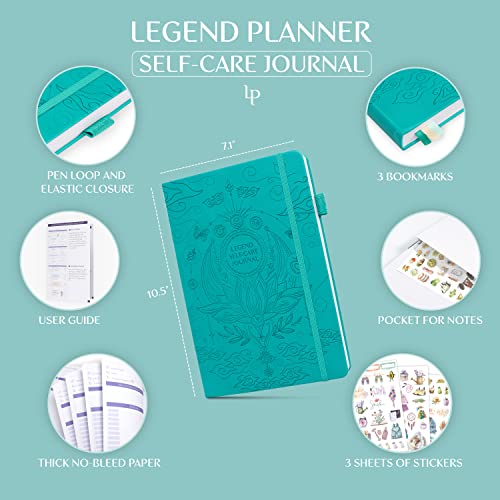 Legend Planner Legend Self-Care Journal – Guided Daily Reflection Journal to Support Mental & Physical Health – Daily Mood, Meditation & Personal Development Notebook – 7.1x10.5”, Lasts 3 Months (Turquoise) - Image 5