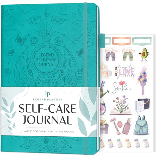 Legend Planner Legend Self-Care Journal – Guided Daily Reflection Journal to Support Mental & Physical Health – Daily Mood, Meditation & Personal Development Notebook – 7.1x10.5”, Lasts 3 Months (Turquoise) - Image 1