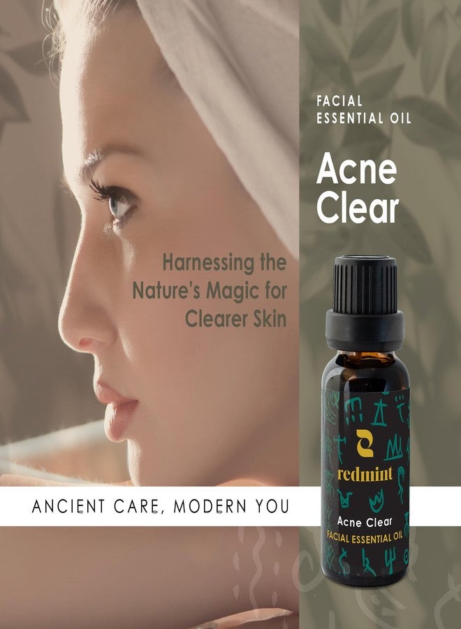Redmint Acne Clear Facial Essential Oils | Made with 100% Organic TCM Herbal Ingredients Skincare |Natural Tried &True Acne Face Oil | Anti Acne Serum for Face to Skin Radiance| 20ml - Image 2