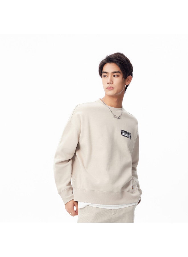 Dickies Couple's Letter Print Fleece Round Neck Sweatshirt Dk010955 - Image 3