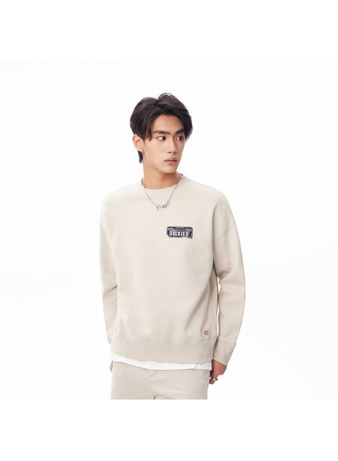 Dickies Couple's Letter Print Fleece Round Neck Sweatshirt Dk010955 - Image 4