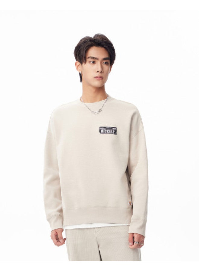 Dickies Couple's Letter Print Fleece Round Neck Sweatshirt Dk010955 - Image 1