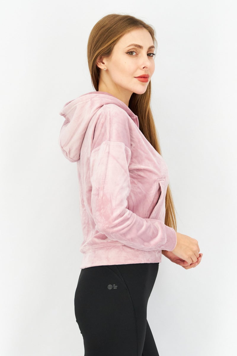 FILA Women Sportswear Fit Long Sleeve Training Hooded Jackets, Purple - Image 2