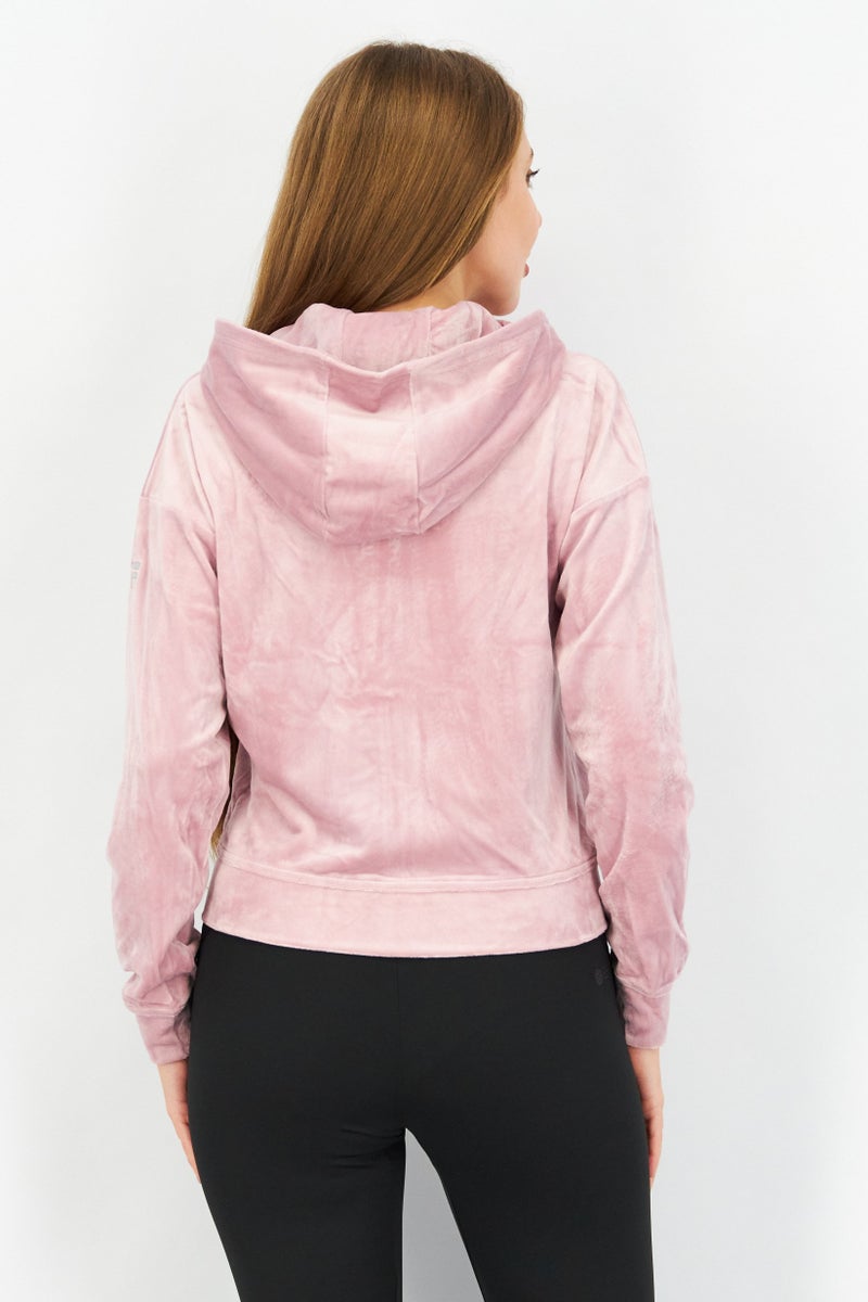 FILA Women Sportswear Fit Long Sleeve Training Hooded Jackets, Purple - Image 4