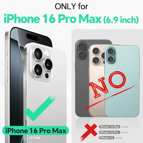 TUCCH Case Wallet for iPhone 16 Pro Max, RFID Blocking [4 Card Holders] Kickstand Shockproof TPU Interior Shell, PU Leather Magnetic Flip Folio Cover 2024, Black - Image 2