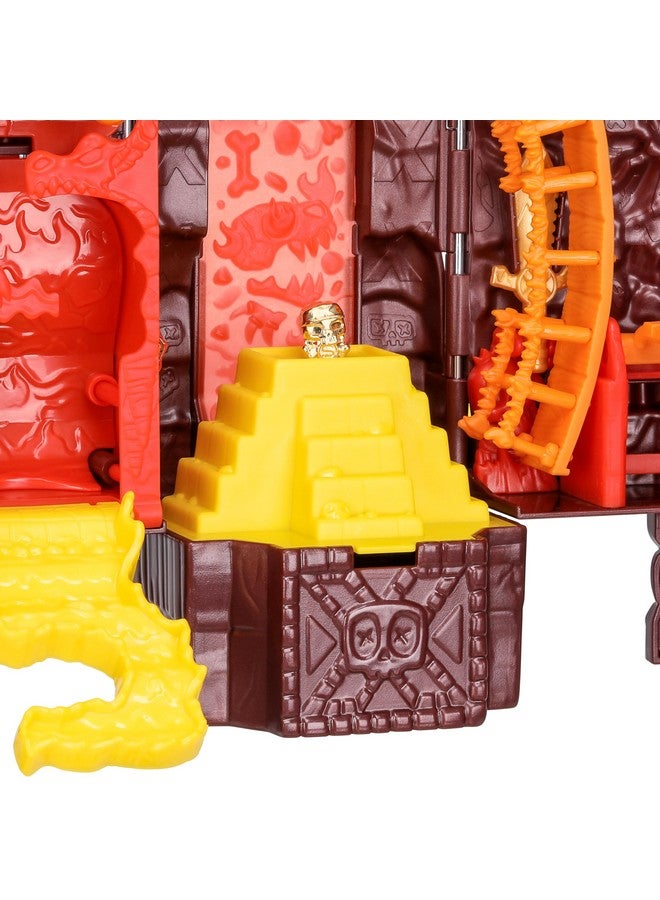 Treasure X Lost Lands Skull Island Lava Tower Micro Playset, 15 Levels of Adventure. Survive The Traps and Discover 2 Micro Sized Action Figures. Will You Find Real Gold Dipped Treasure? - Image 5