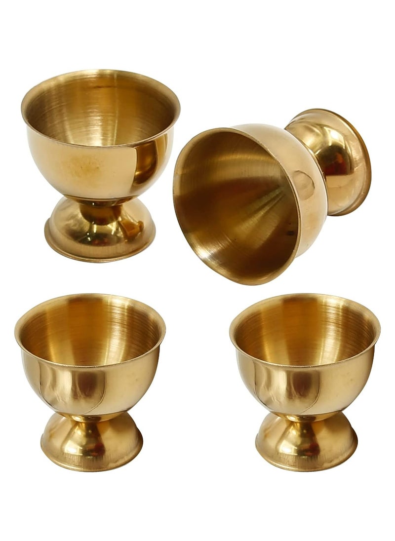 Oasisgalore Stainless Steel Egg Holder, 4Pcs Gold Egg Cups for Hard Boiled Eggs, Table Decor  - Image 2
