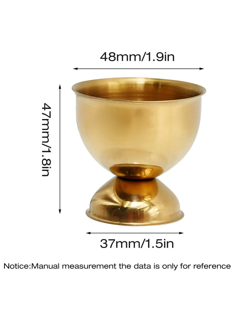 Oasisgalore Stainless Steel Egg Holder, 4Pcs Gold Egg Cups for Hard Boiled Eggs, Table Decor  - Image 3