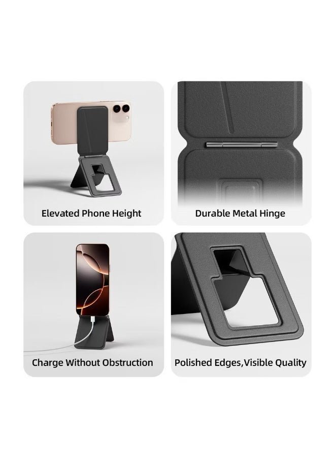 GOOJODOQ Strong Magnetic Folding Phone Holder 360° Rotation Adjustment Ultra-Slim and Portable Comes with Metal Ring - Image 2