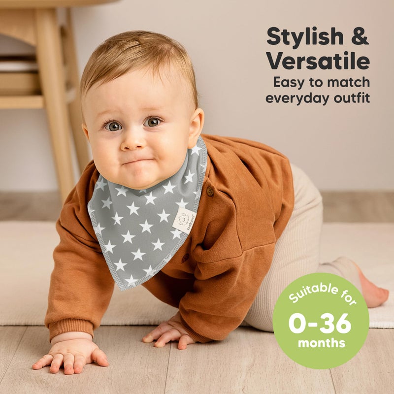 KeaBabies 8-Pack Organic Baby Bandana Bibs for Boys, Girls - Super Absorbent Triangle Baby Bibs for Drooling and Teething Infant, 100% Cotton Extra Soft for Newborn, Infant 0-36 Months (Crossroads) - Image 4