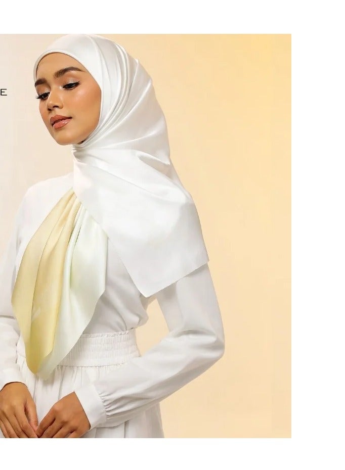 OLUDENIZ High-Quality Luxury Laser-Cut Satin Hijab – Glitter Finish, Custom Printed Shawl, Size 115×115 cm - Image 2