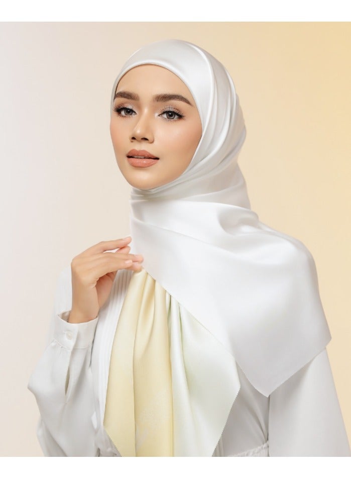 OLUDENIZ High-Quality Luxury Laser-Cut Satin Hijab – Glitter Finish, Custom Printed Shawl, Size 115×115 cm - Image 1