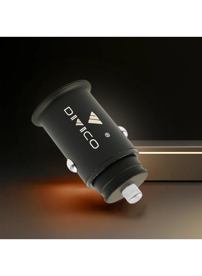 DIVICO A3004 Mini Car Charger 2.4A Dual USB Ports, Fast Charging, Overcharge Protection, Universal Metal Adapter for Tablets, Earbuds, Headphones, Bluetooth Speakers, Cameras & Smart Devices (Black, Zinc Alloy) - Image 3