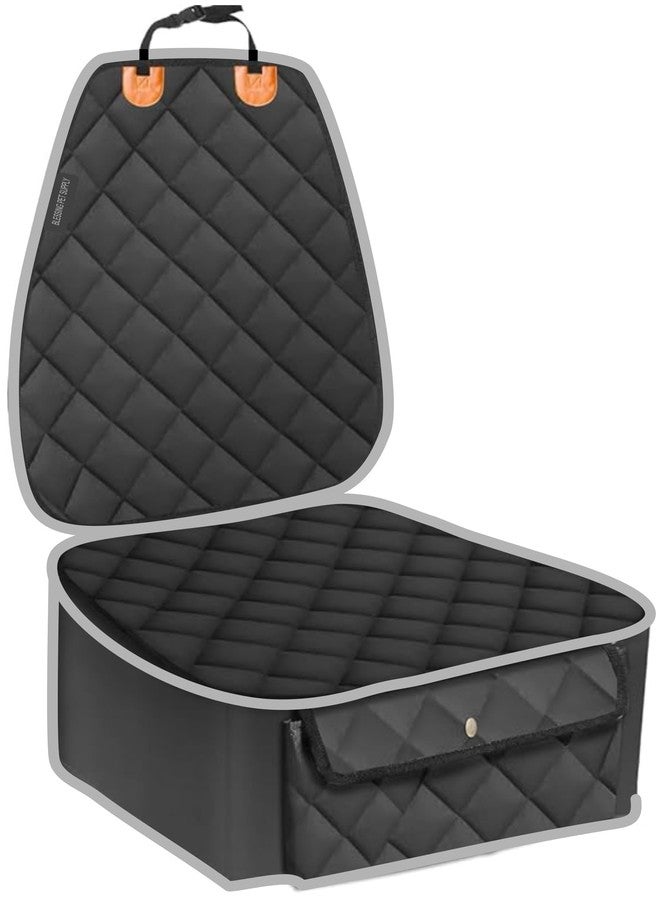 BLESSING PET SUPPLY DOG SEAT BELTS (1 INCH POLY POPLINE TAPE) (BLACK) (Front Dog Car Seat cover, Gray) - Image 1