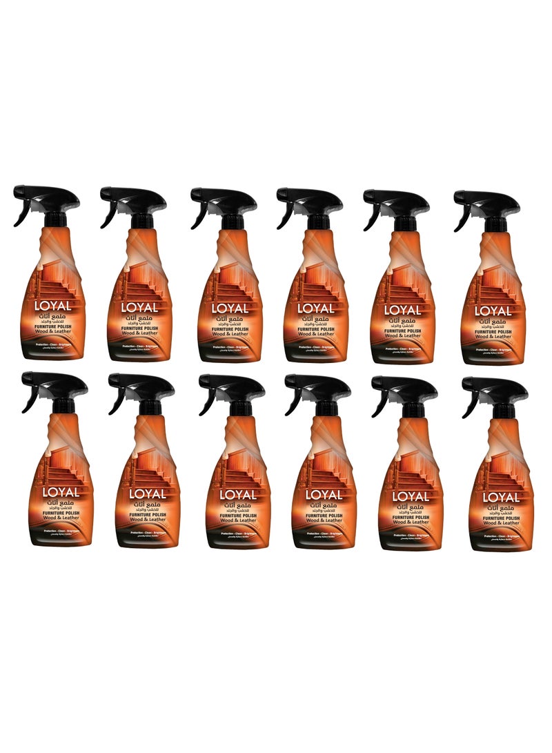 لويال ملمع أثاث للخشب و الجلد 500 مل 12 علبة في الكرتونة - Image 1
