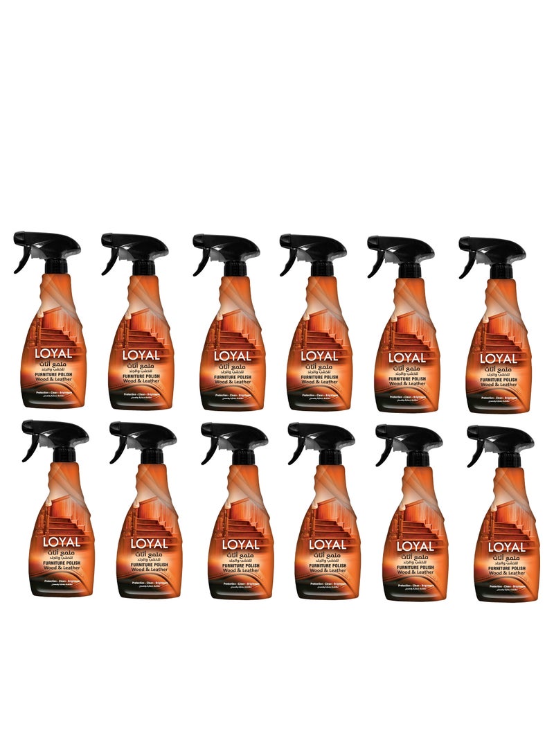 لويال ملمع أثاث للخشب و الجلد 500 مل 12 علبة في الكرتونة - Image 2