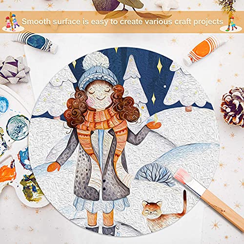 PD Craftozone Round Circle MDF Pine Wood 12 Cm MDF Boards for Art and Craft - 2.5mm Thick Unfinished Round Wood Slices for Resin Art, Mandala Art,Pyrography, Painting, Plain Pine MDF Coasters (20) - Image 3