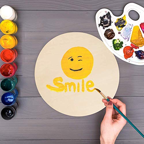 PD Craftozone Round Circle MDF Pine Wood 12 Cm MDF Boards for Art and Craft - 2.5mm Thick Unfinished Round Wood Slices for Resin Art, Mandala Art,Pyrography, Painting, Plain Pine MDF Coasters (20) - Image 5