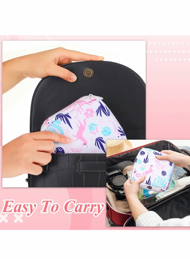 حقيبة تخزين الفوط الصحية، حقيبة بسحاب لحفظ الفوط الصحية قابلة للحمل لحفظ التامبونات في الحقيبة، مجموعة الدورة الشهرية الأولى للفتيات المراهقات، لتخزين الفوط الصحية للنساء (4 قطع) - Image 3