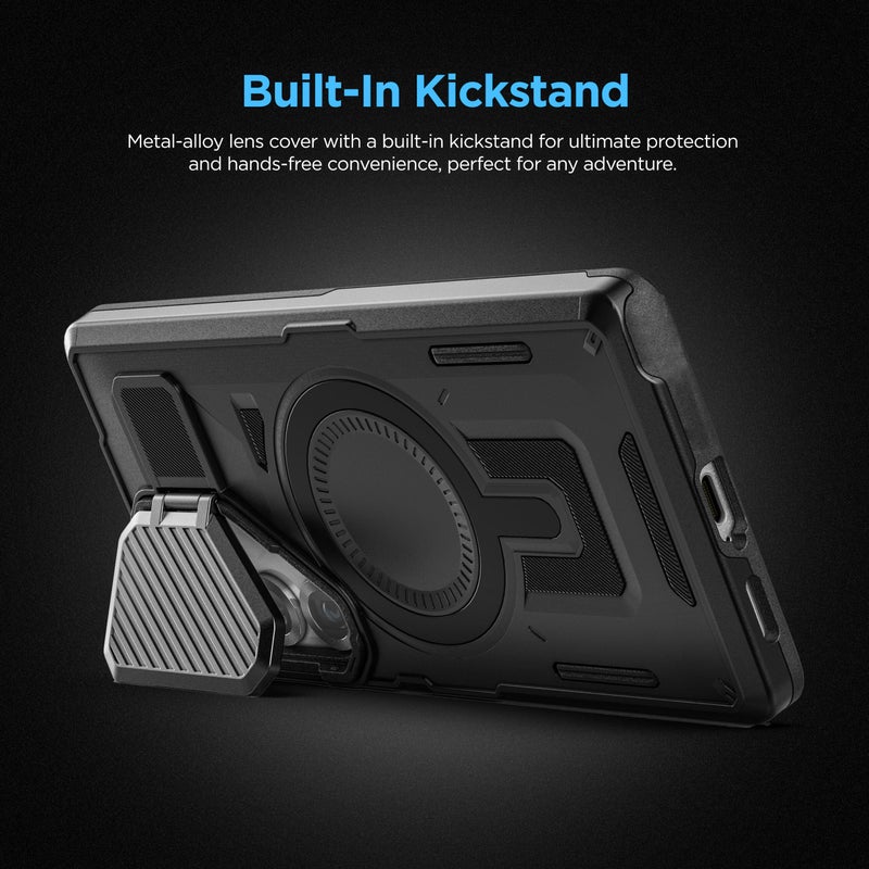 Encased for Samsung Galaxy S25 FE Case with Belt Clip Holster - Heavy-Duty Hinged Camera Lens Cover and Kickstand (Compatible with MagSafe) - Image 5